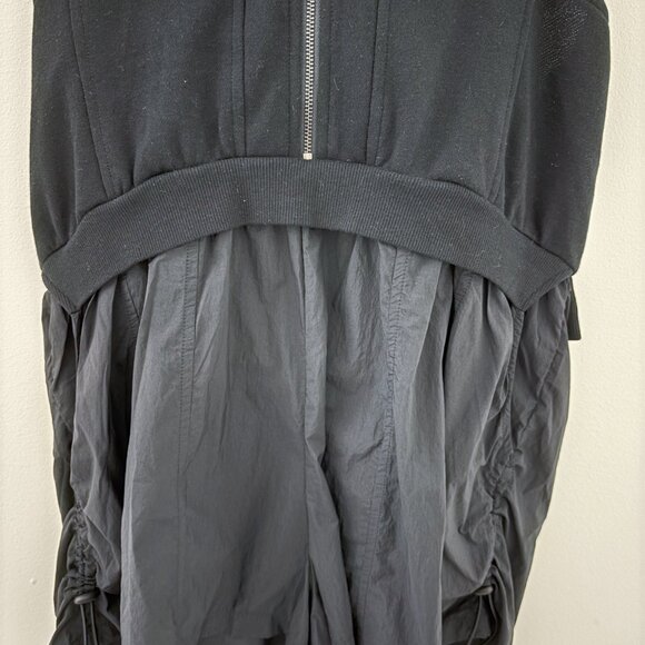Anthropologie Daily Practice Black Direct Kick Romper Hooded Athletic NWT - Picture 2 of 8